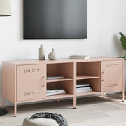 vidaXL Mobili TV 2pz Rosa 68x39x50,5 cm in Acciaio
