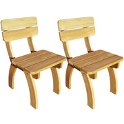 Sedie da Giardino 2 pz in Legno di Pino Impregnato cod mxl 12715