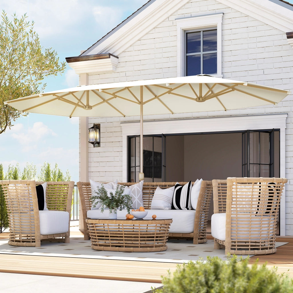 Tendone da giardino rettangolare ¨C zephmum ¨C Grigio, Poliestere, 455x265 cm