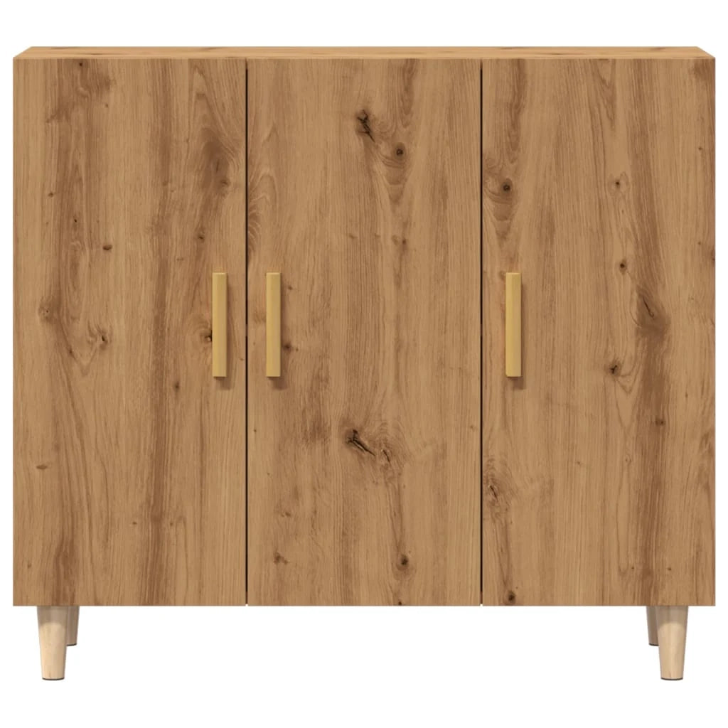 Buffet credenza cassettiera armadio mobile contenitore organizer per cucina soggiorno salotto fatto a mano 90 x 34 x 80 cm legno ingegnerizzato marrone 02_0030824
