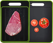 Pannello da taglio multifunzionale 4 in 1 con funzione di taglio, 3 x rapido pannello da taglio, con affilatrice e grattapista per erbe, pannello da taglio multifunzionale