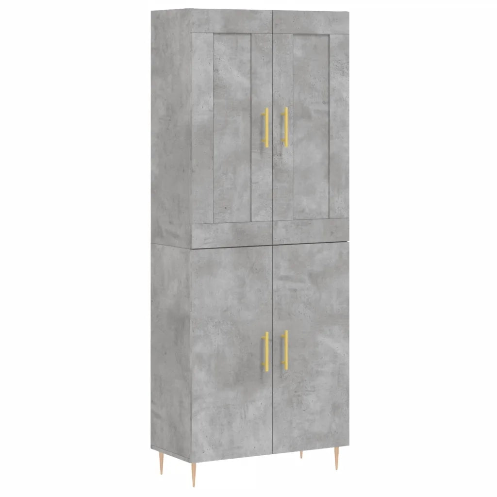 Credenza Grigio Cemento 69,5x34x180 cm in Legno Multistrato 3199549
