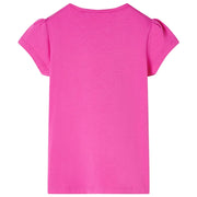 Maglietta da Bambina Maniche Aletta Rosa Scuro 116 10841
