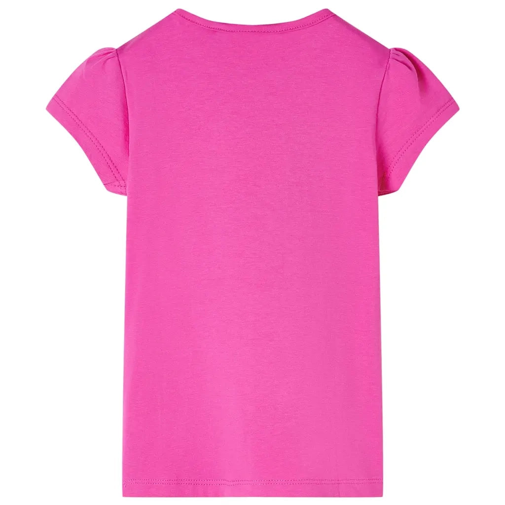 Maglietta da Bambina Maniche Aletta Rosa Scuro 116 10841