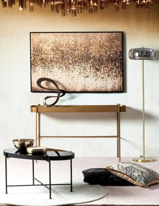 Tavolino Rashida Nero 70x46 in Metallo