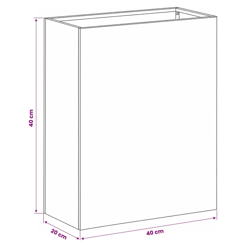 Vaso da giardino 2 pz Antracite 40 x 20 x 40 cm 8005405