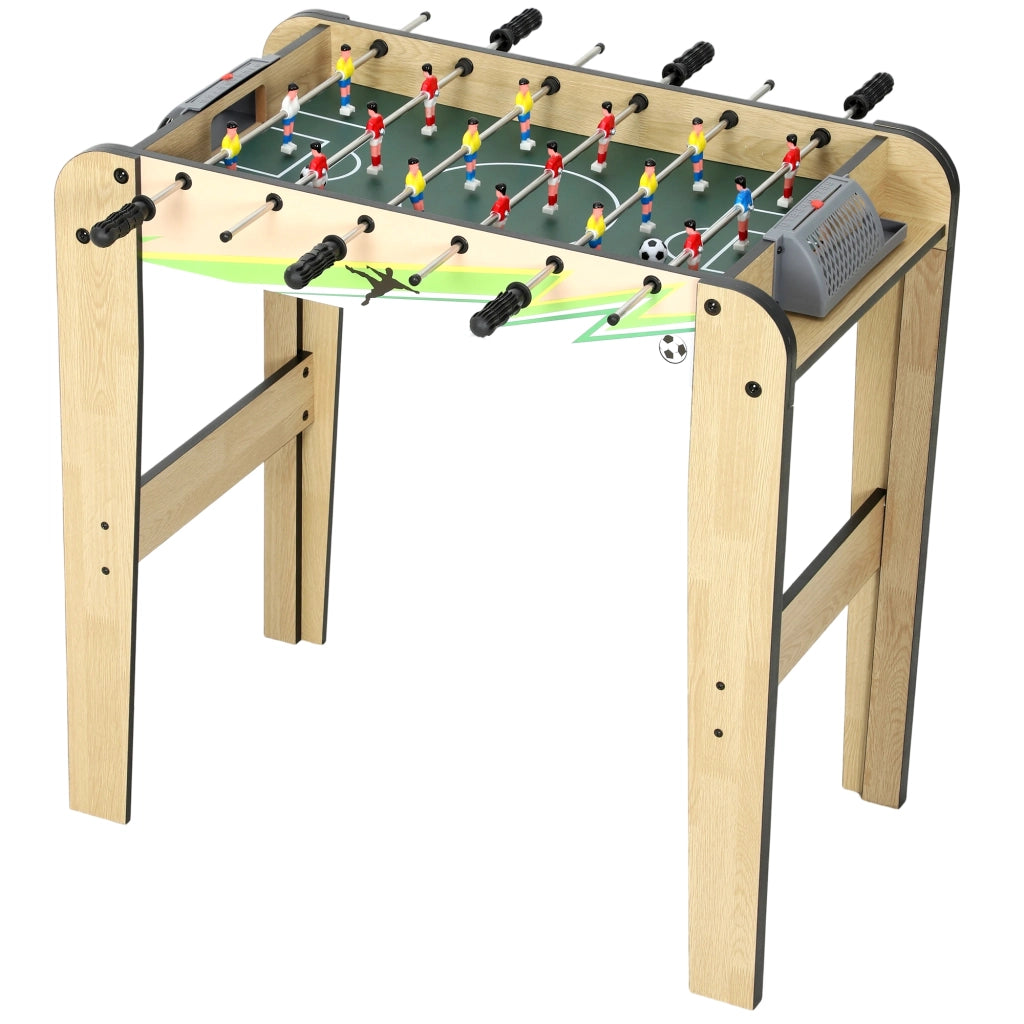 Tavolo da calcio per bambini in legno con marcatori e 18 giocatori ¨C zephmum ¨C naturale 75x66x75 cm