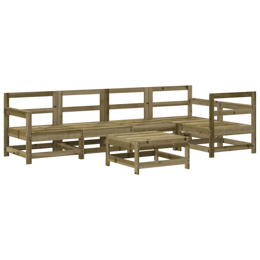 Set Divani da Giardino 6pz con Cuscini Legno Impregnato di Pinocod mxl 124439