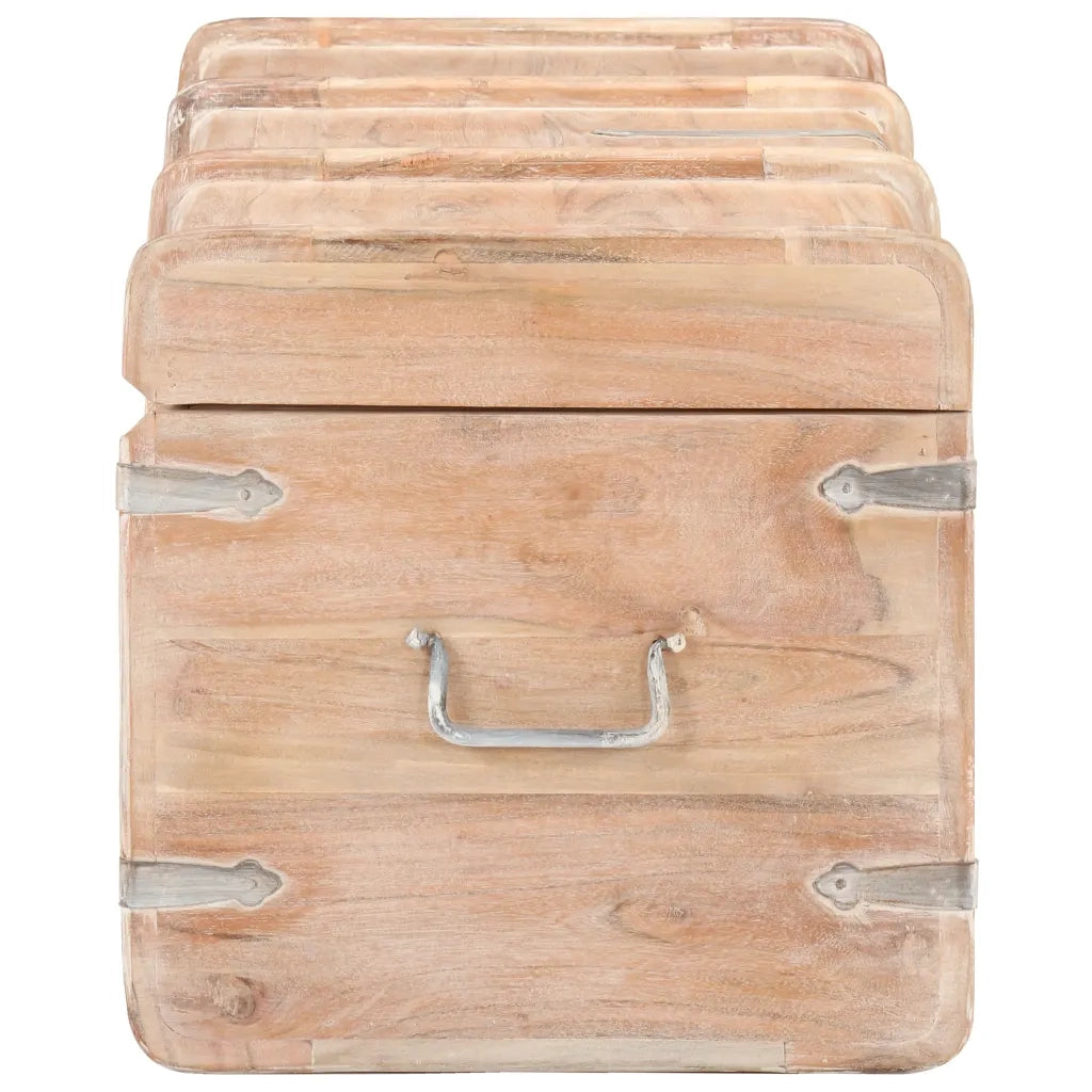 Baule 90x40x40 cm in Legno Massello di Acacia cod mxl 37168