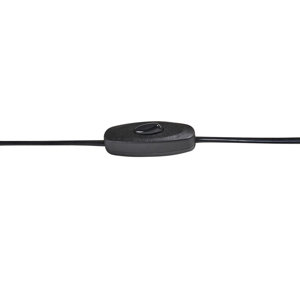 Lampada da tavolo in ferro nero Illuminazione da comodino Base in metallo Paralume in tessuto bianco Camera da letto moderna Soggiorno