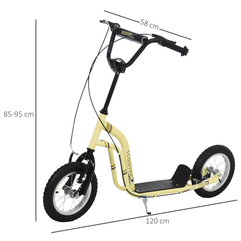Monopattino Bambini con Manubrio Regolabile ¨C Zephmum ¨C Ruote 12'' Beige