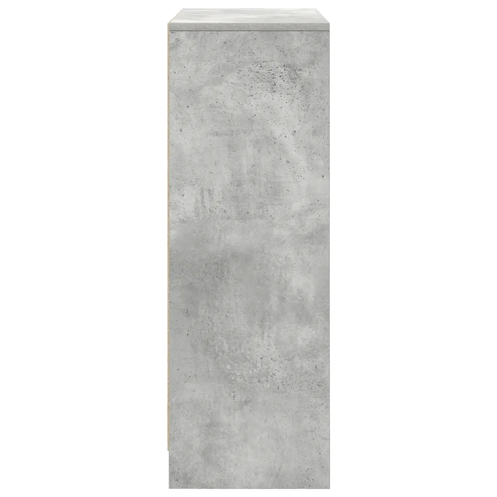 Credenza | Madia | Buffet da pranzo | Armadio da pranzo con Cassetti e Ante Grigio Cemento 73x31x90 cm