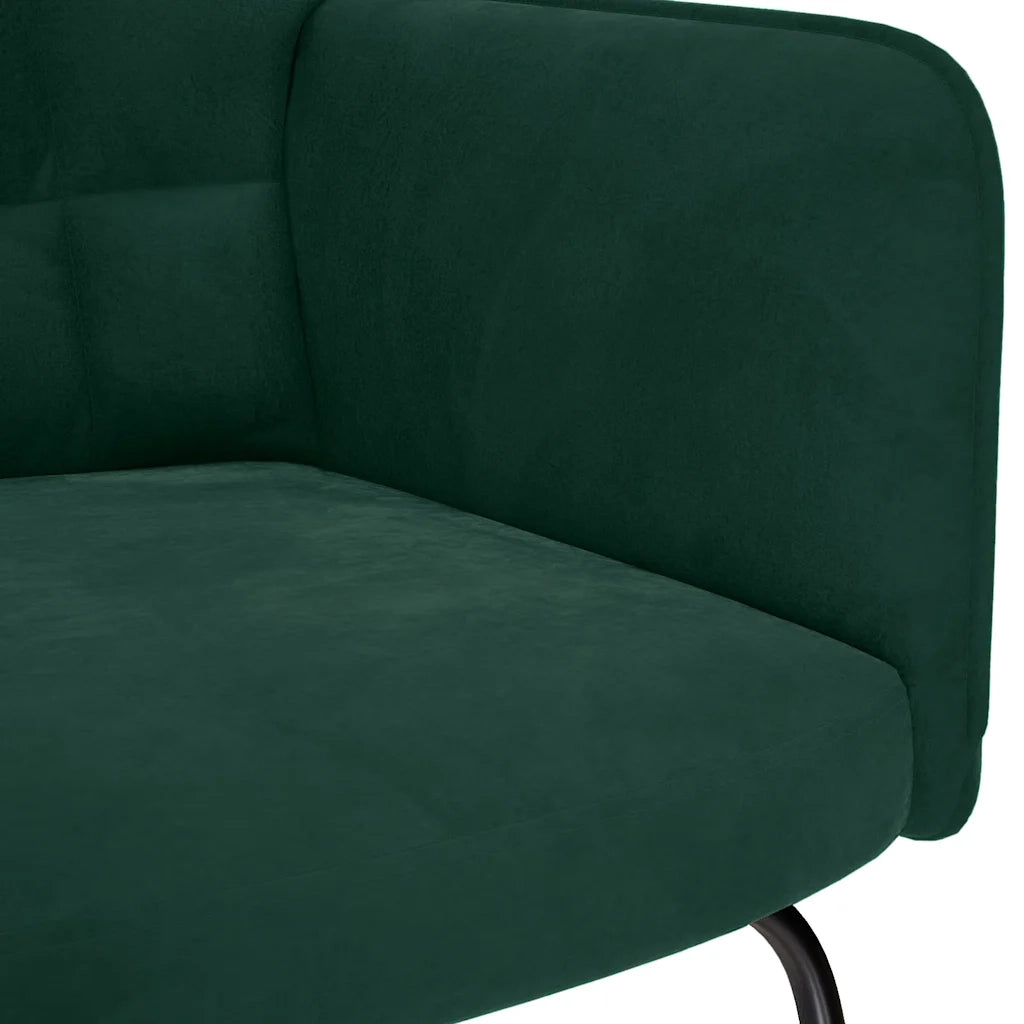 Sedia da Pranzo Verde Scuro in Velluto 4016834