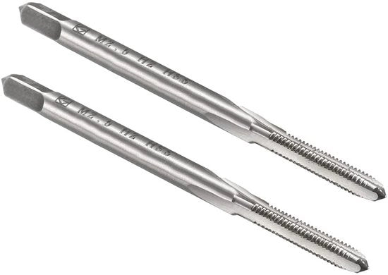 Macchina di misurazione per tap H2 - HSS - 3 bocchette rette - diametro del filo M6 x 1mm - 2 pezzi - per orologi/clock - chiave a vite