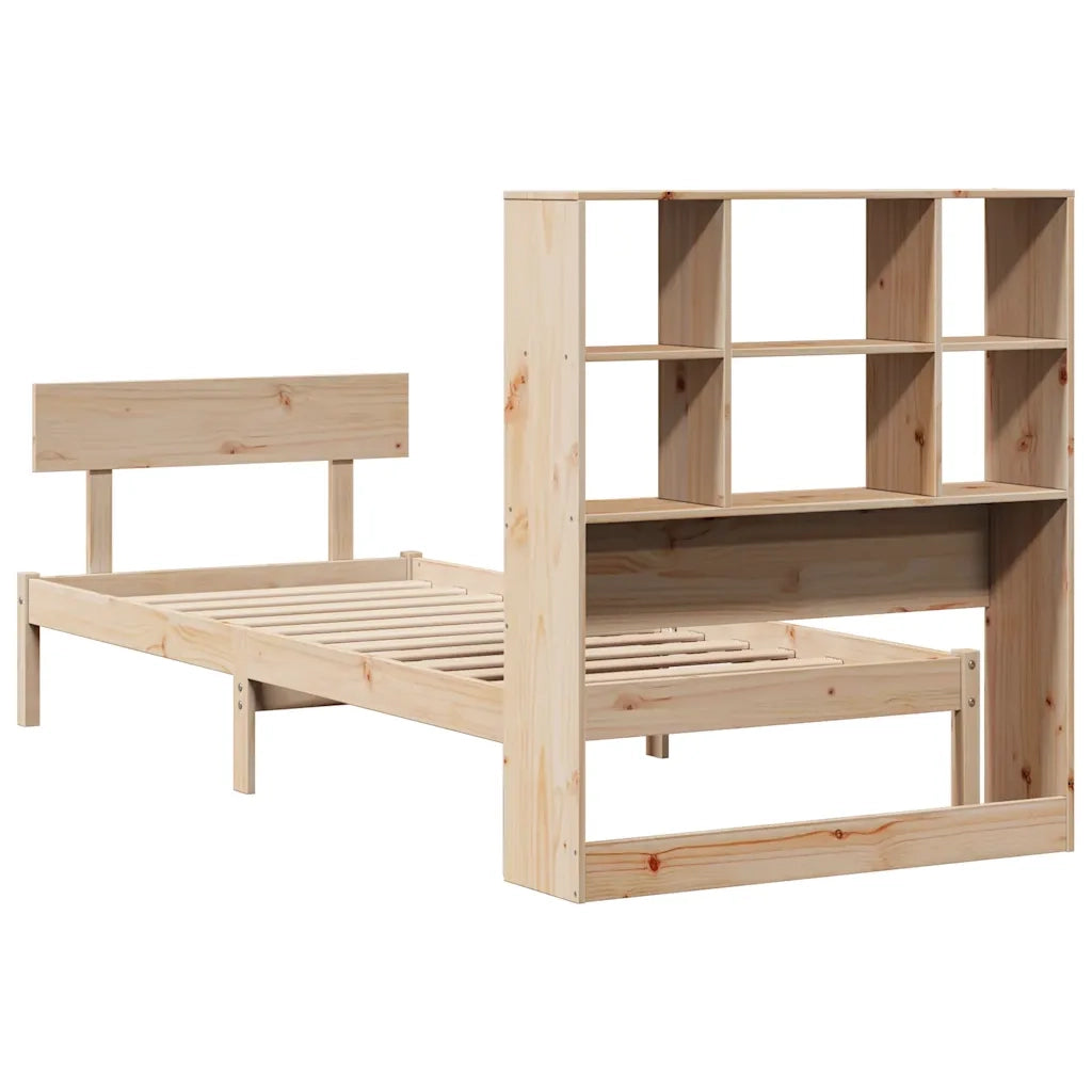 Letto Libreria senza Materasso 90x200 cm Legno Massello Pino 3321802