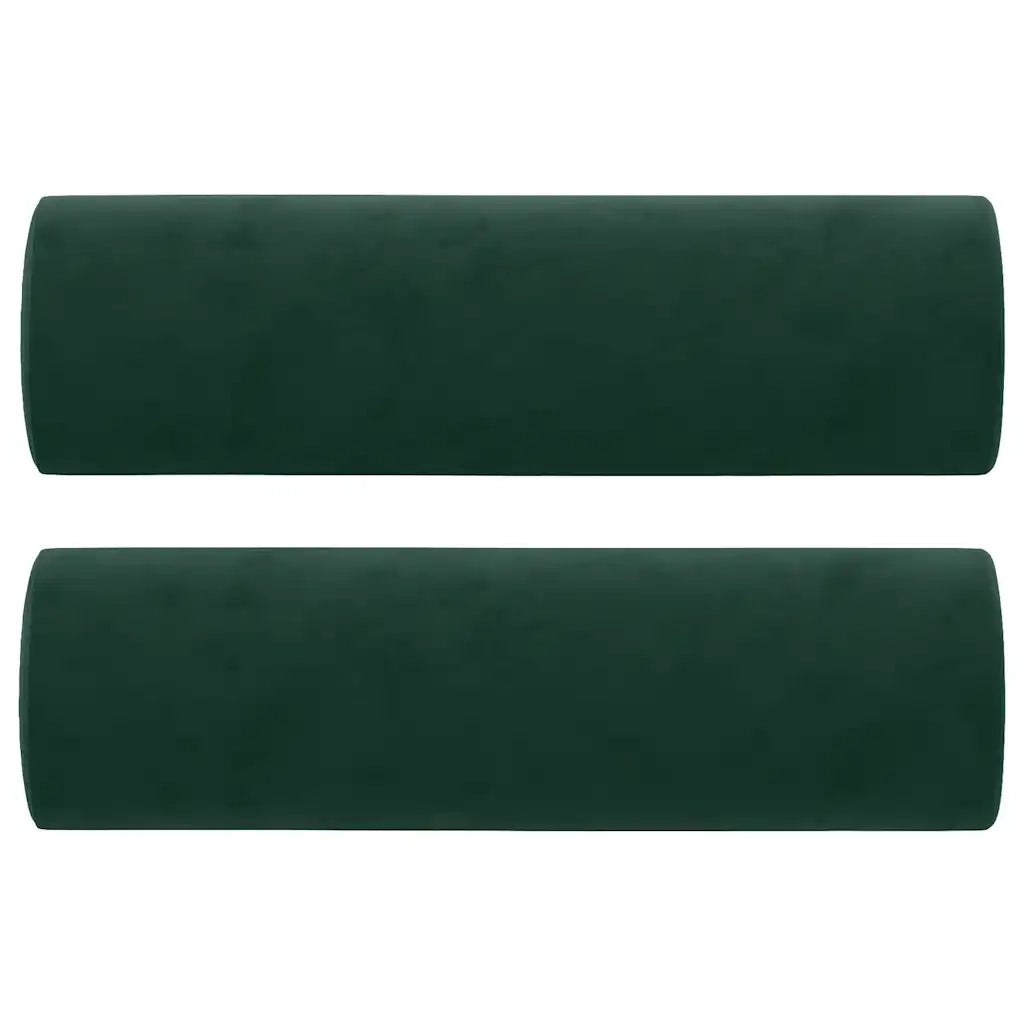 Divano a 3 Posti con Cuscini-Sofa 3 Posti con Cuscini Verde Scuro 180 cm in Velluto 167848