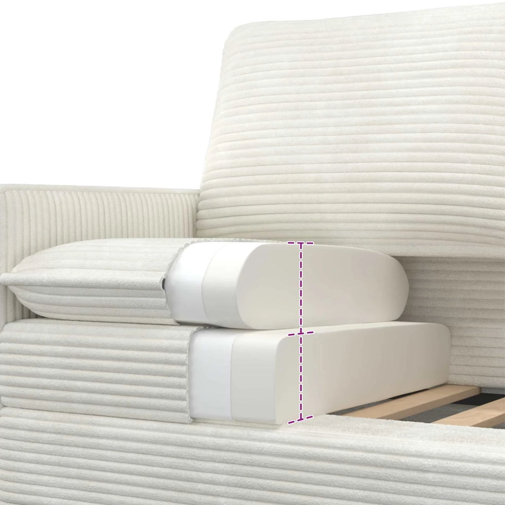 Set di divani 2 pcs Crema Poliestere 3417096
