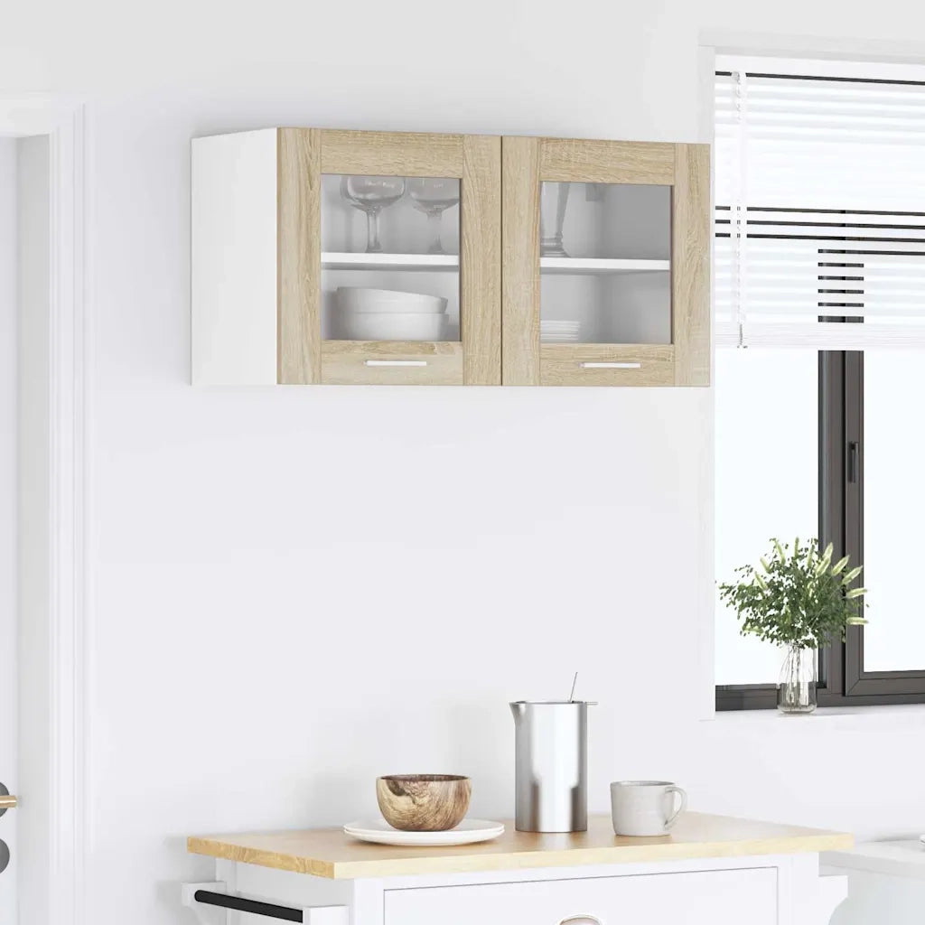 Armadio pensile Quercia Sonoma e Bianca 80 x 31 x 40 cm 884230