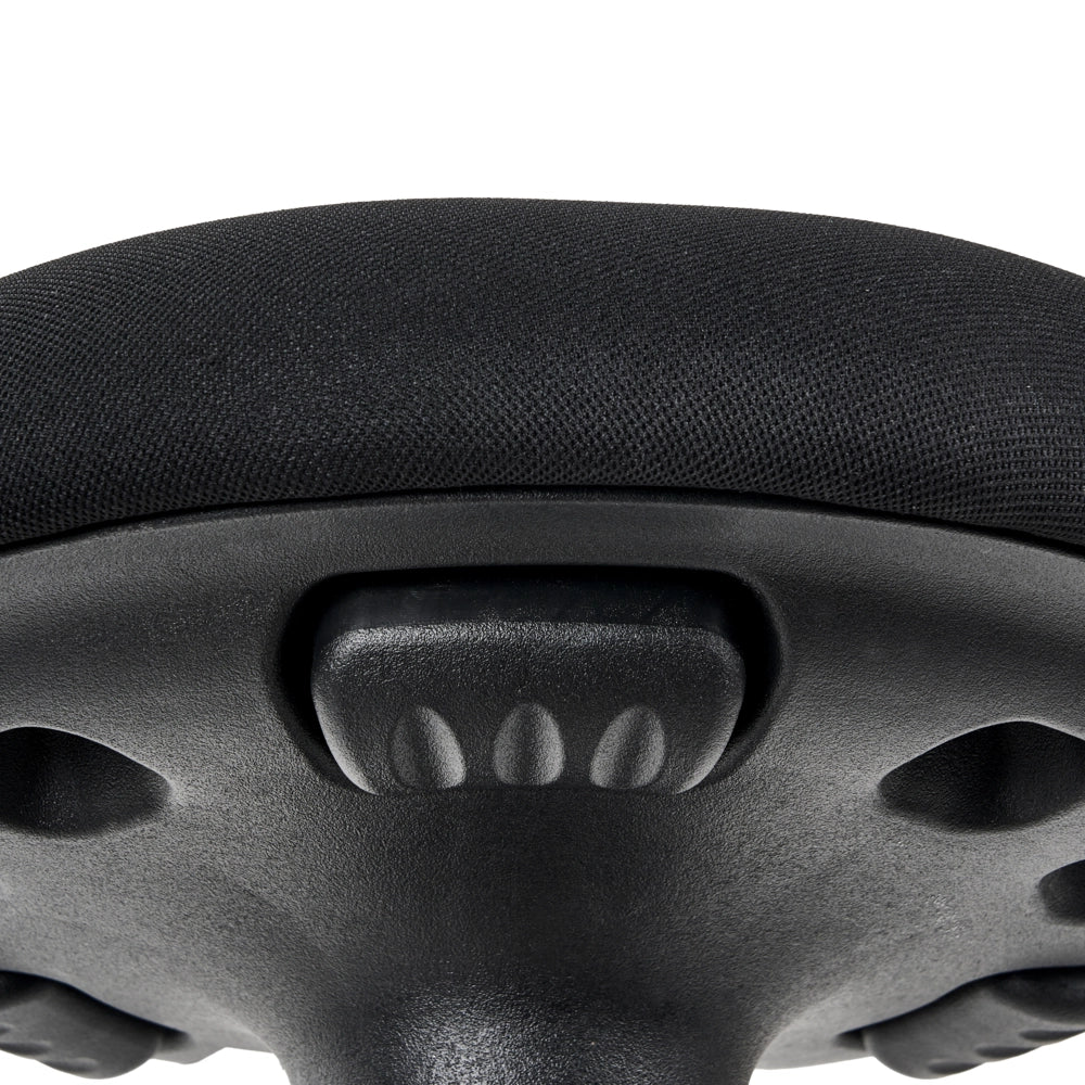 Sgabello in tessuto nero con struttura in metallo ad altezza regolabile mobili da ufficio