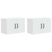 Set di 2 pensili da cucina moderni per un'organizzazione efficiente 60 x 31 x 40 cm legno composito bianco 02_0053943