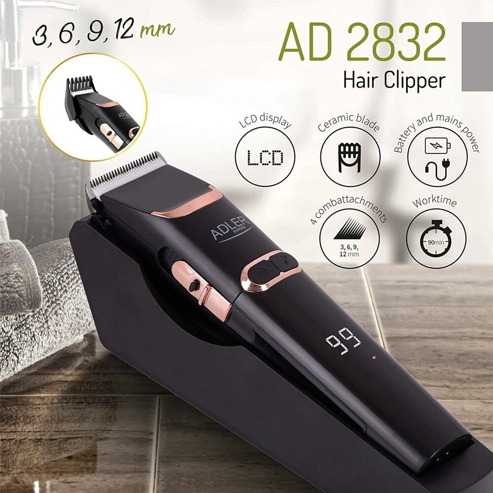 Rasoio Taglia Capelli Trimmer Elettrico Ricaricabile Regola Barba 4 Pettini