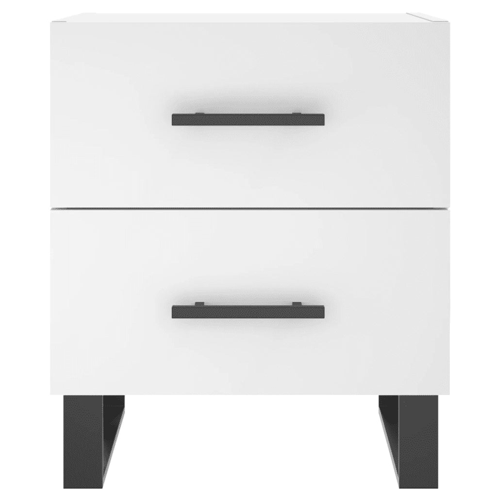 vidaXL Comodino Bianco 40x35x47,5 cm in Legno Multistrato