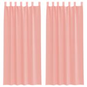 Tende in Voile con Passanti 2 pz Rosa 140x245 cm