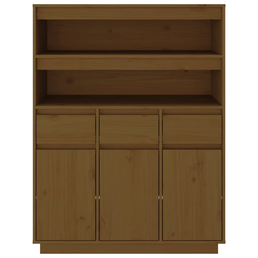 Buffet credenza cassettiera armadio mobile contenitore organizer cucina soggiorno salotto alto 89 x 40 x 116,5 cm legno di pino massiccio marrone 02_0034760