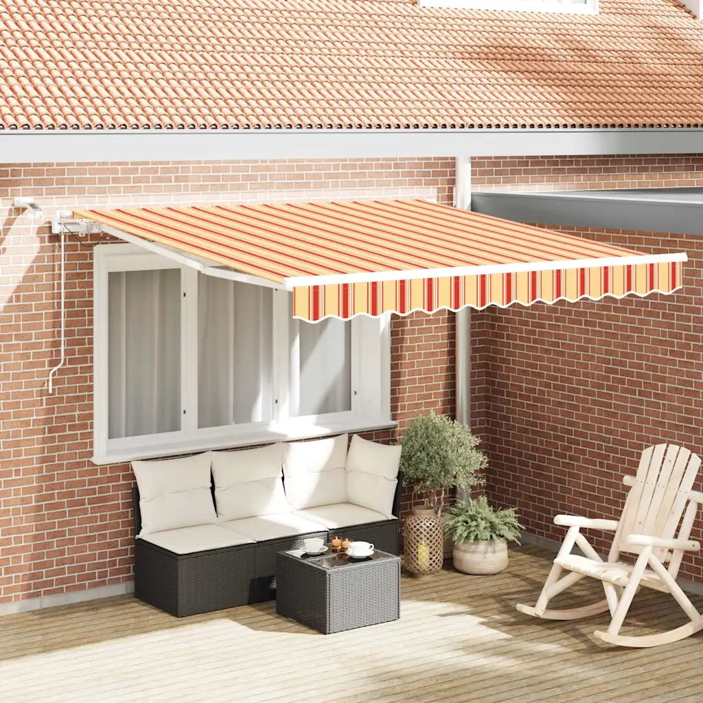 vidaXL Tenda Retrattile Giallo e Arancione 300 x 250 cm