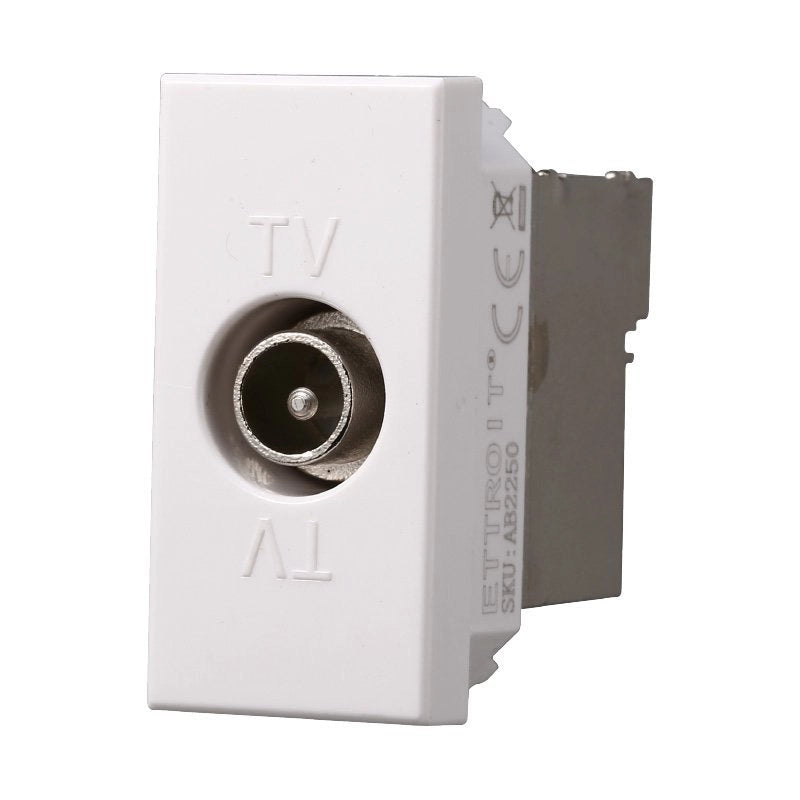 Connettore Presa TV Terminale Maschio Colore Bianco Compatibile Con Bticino Axolute