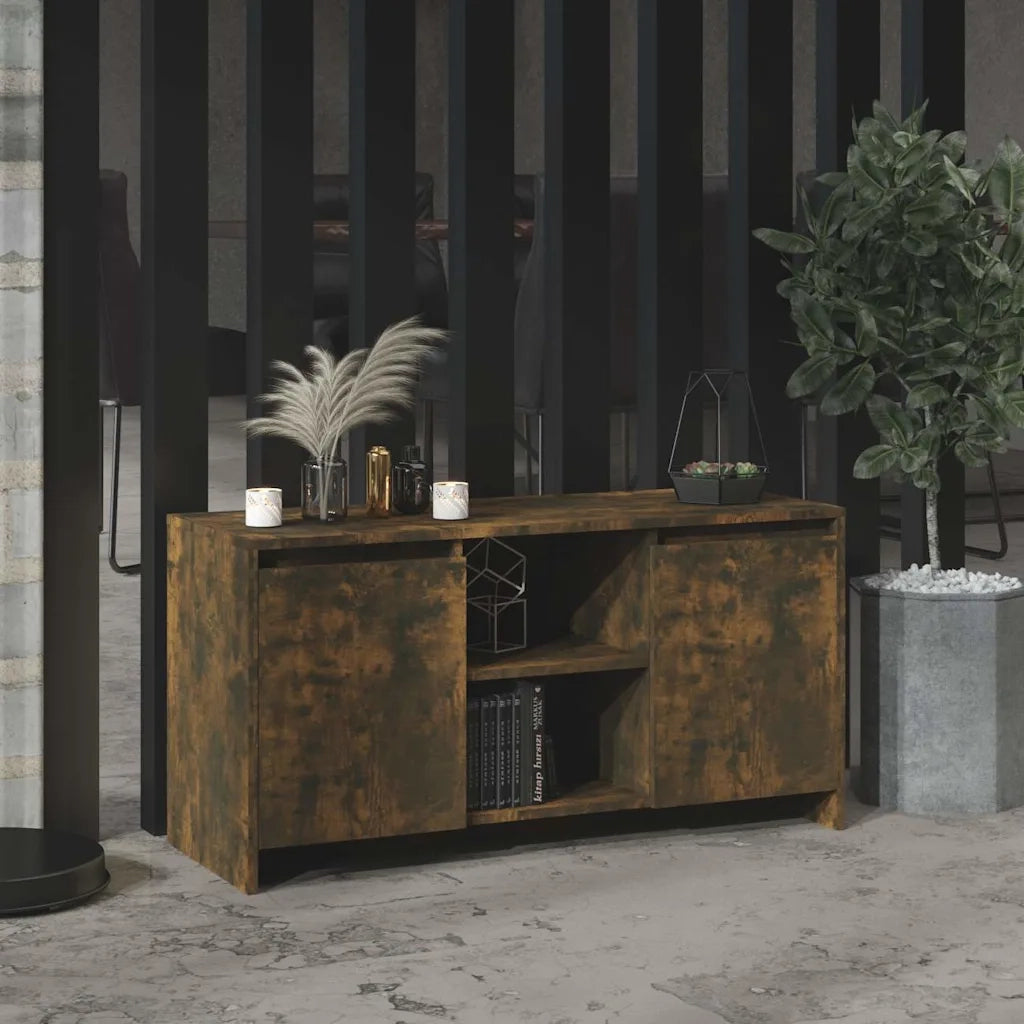 Mobile Porta TV Rovere Fumo 102x37,5x52,5 cm in Truciolato 813020