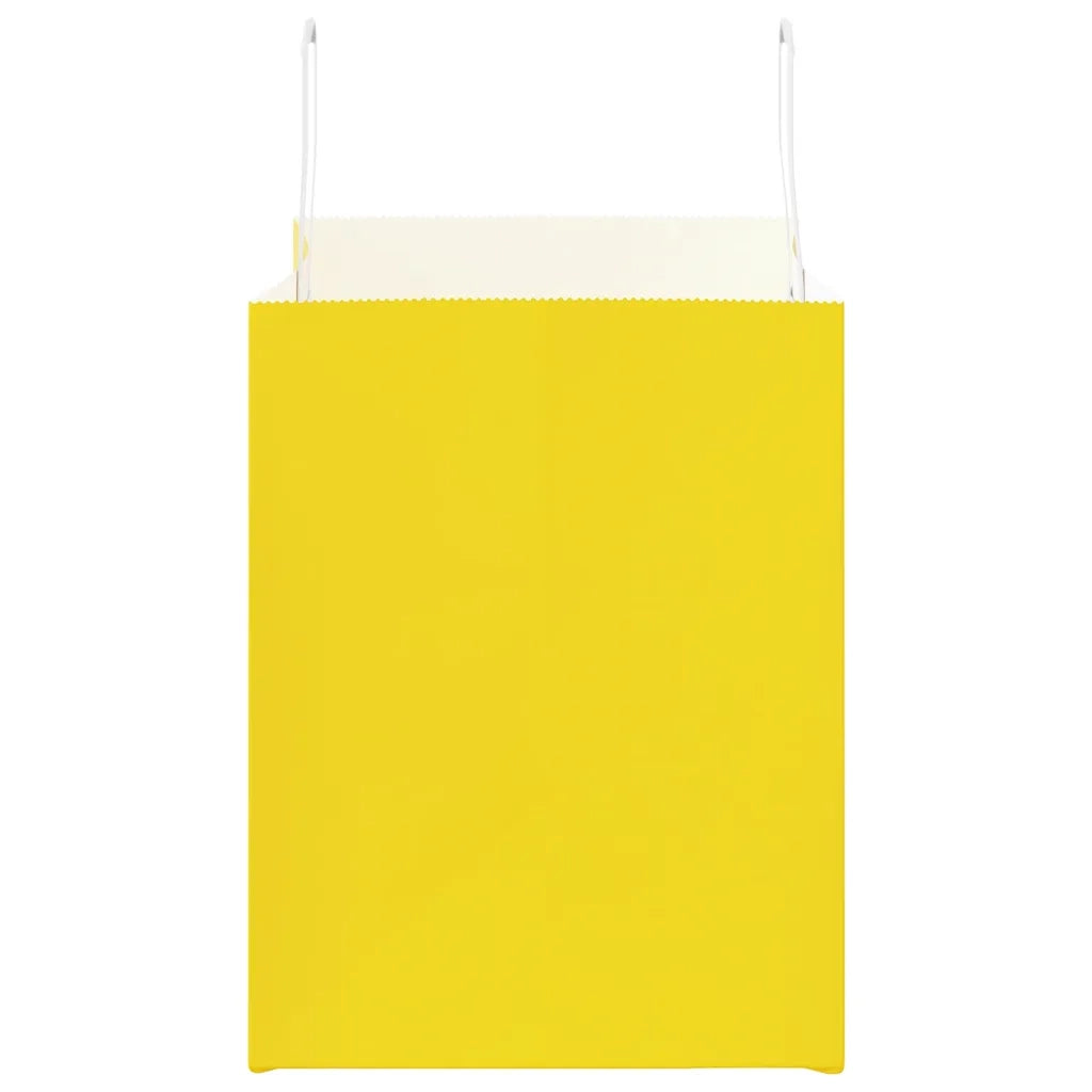 Sacchetti di Carta 250 pz con Manici Gialli 32x22x28 cm 4102016