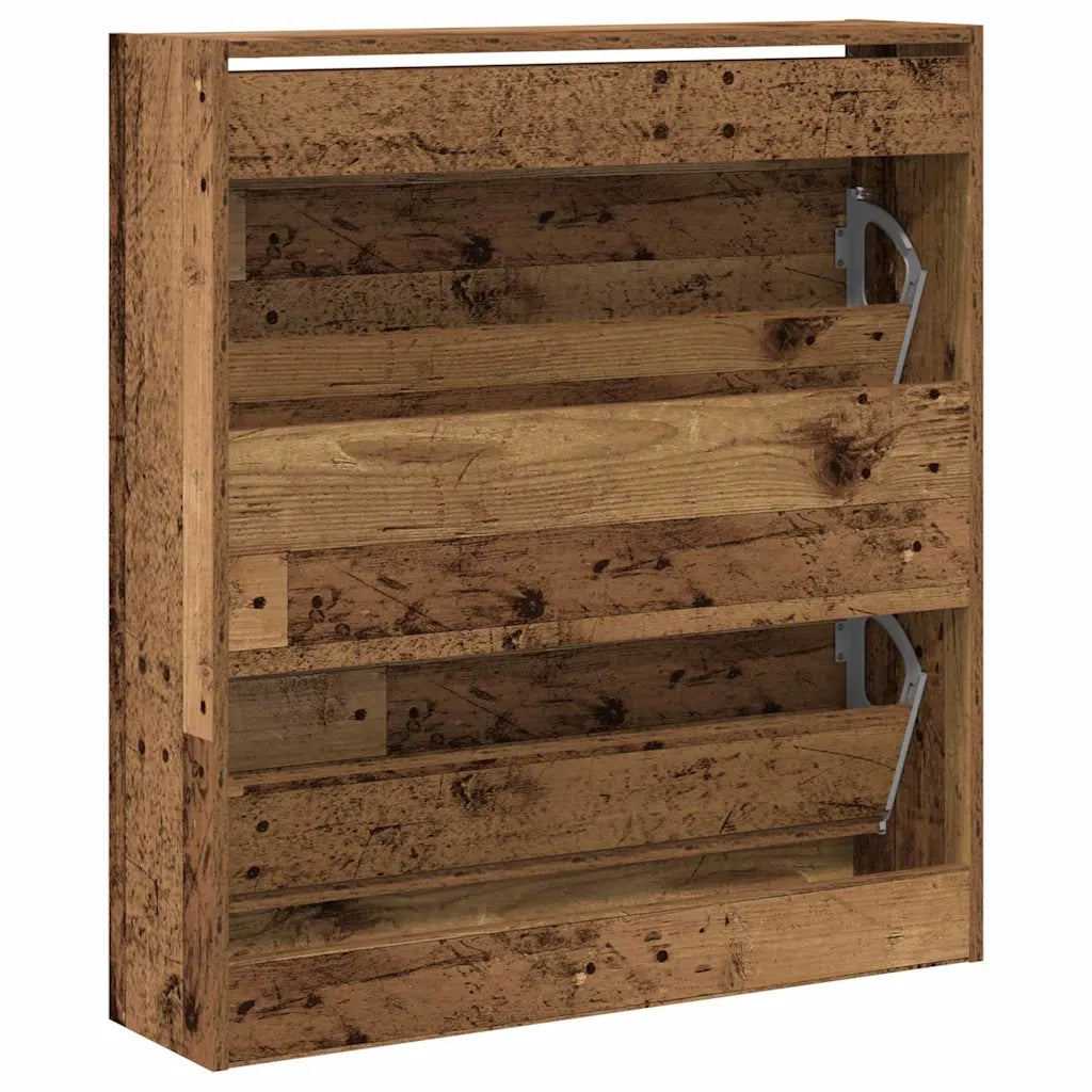Mobile per scarpe con porta-Scarpiera Legno vecchio 80 x 21 x 87,5 cm
