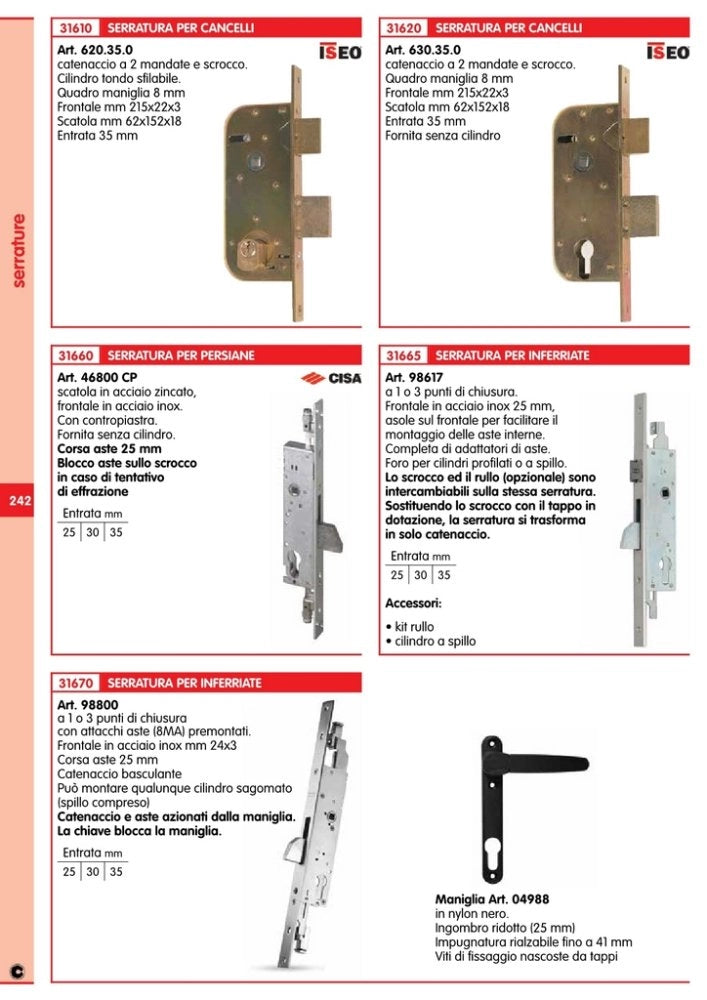1pz corni art.  498010.30 kit rullo x serratura trepper cod:ferx.2049