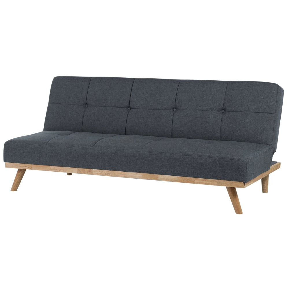 Divano letto Click Clack a 3 posti in soggiorno moderno trapuntato grigio