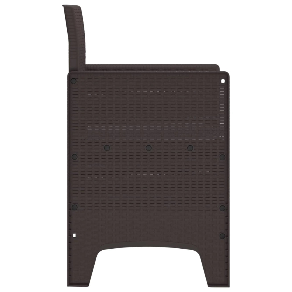 Sedia da Giardino 4 pcs Marrone 53 x 49 x 85 cm Polipropilene 847475