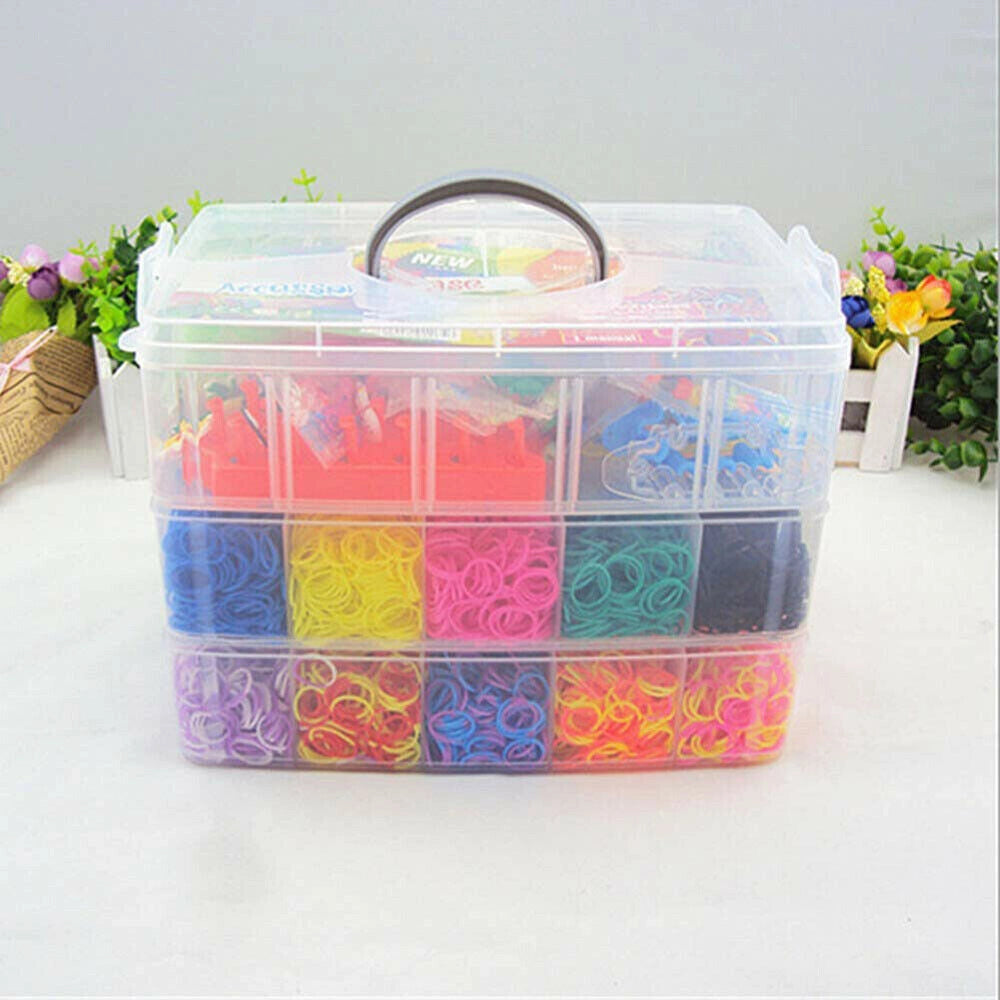 Set Braccialetti per Bambini con Elastici Colorati e Scatola ¨C zephmum ¨C 15000 Pezzi