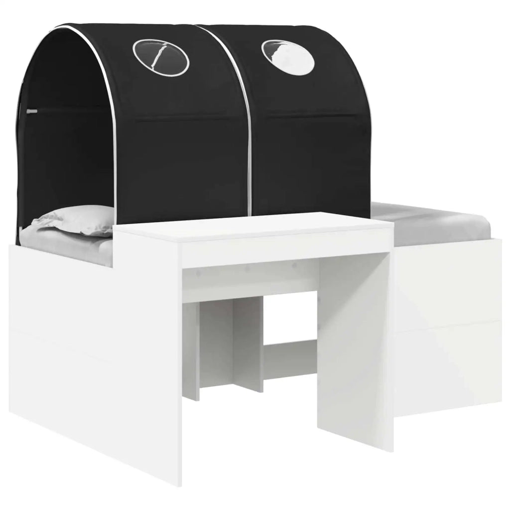Letto con Tunnel 4 pcs Rovere Artigianale e Nero 3423514