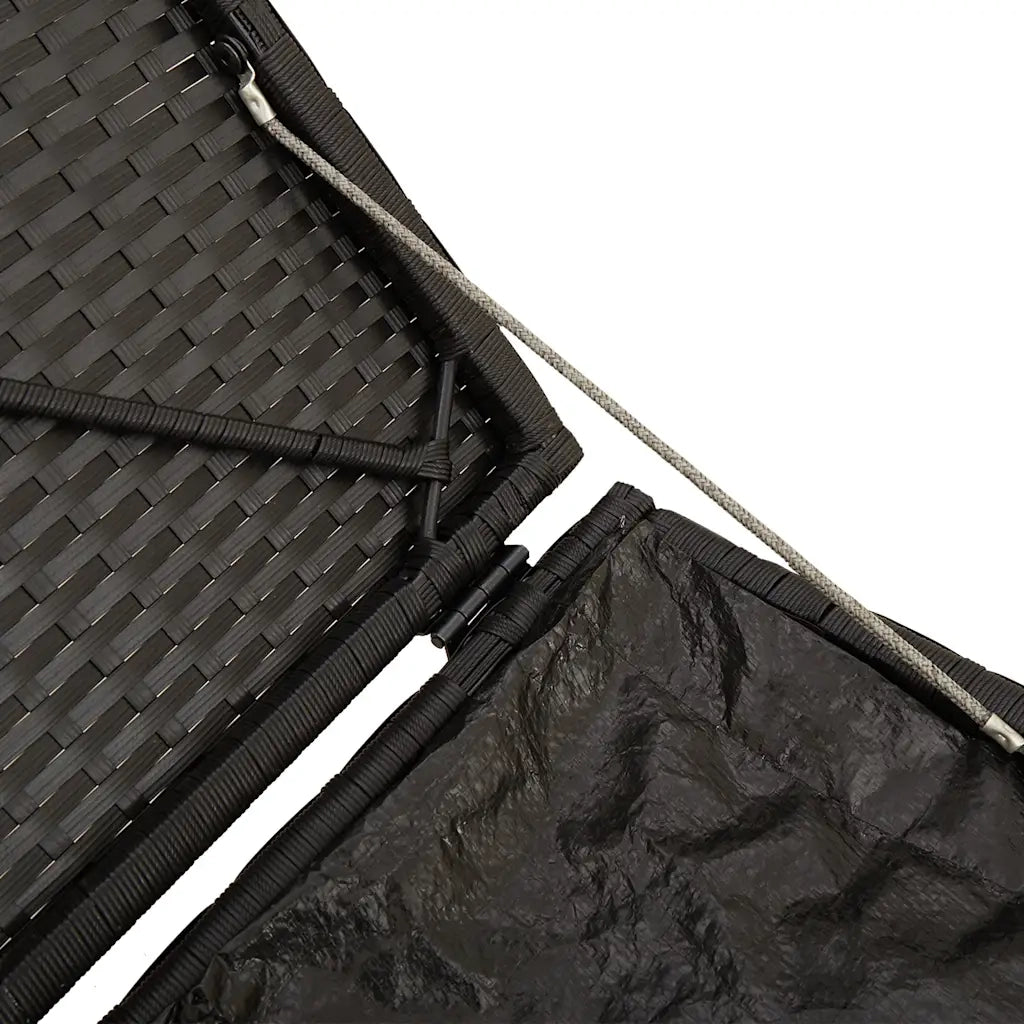 vidaXL Sgabelli Giardino con Cuscini 2 pz Nero 40x40x43 cm Polyrattan