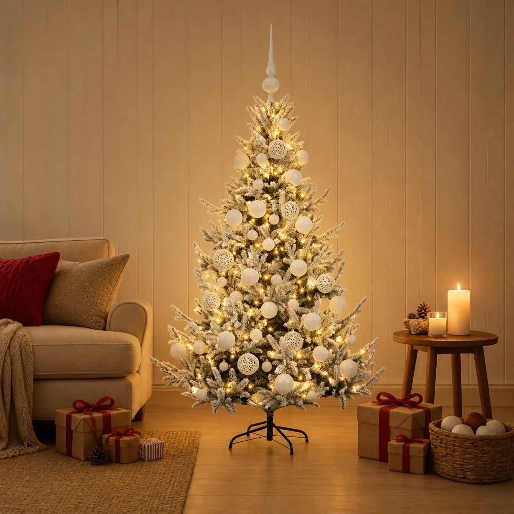 Albero di Natale artificiale con palline 150 cm 150 LED 3466072