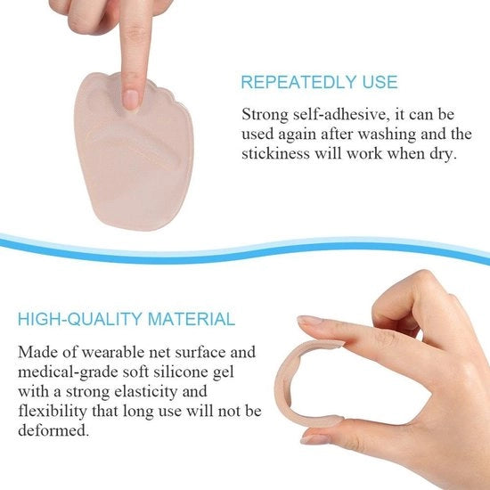 Supporto Antislip per Piedi con Cuscino Antiscivolo e Inghiotte per Alta Cintura - Protezione e Pieno di Pieno per Hielbescherming con Piatto di Supporto per Piedi - 2 Paia