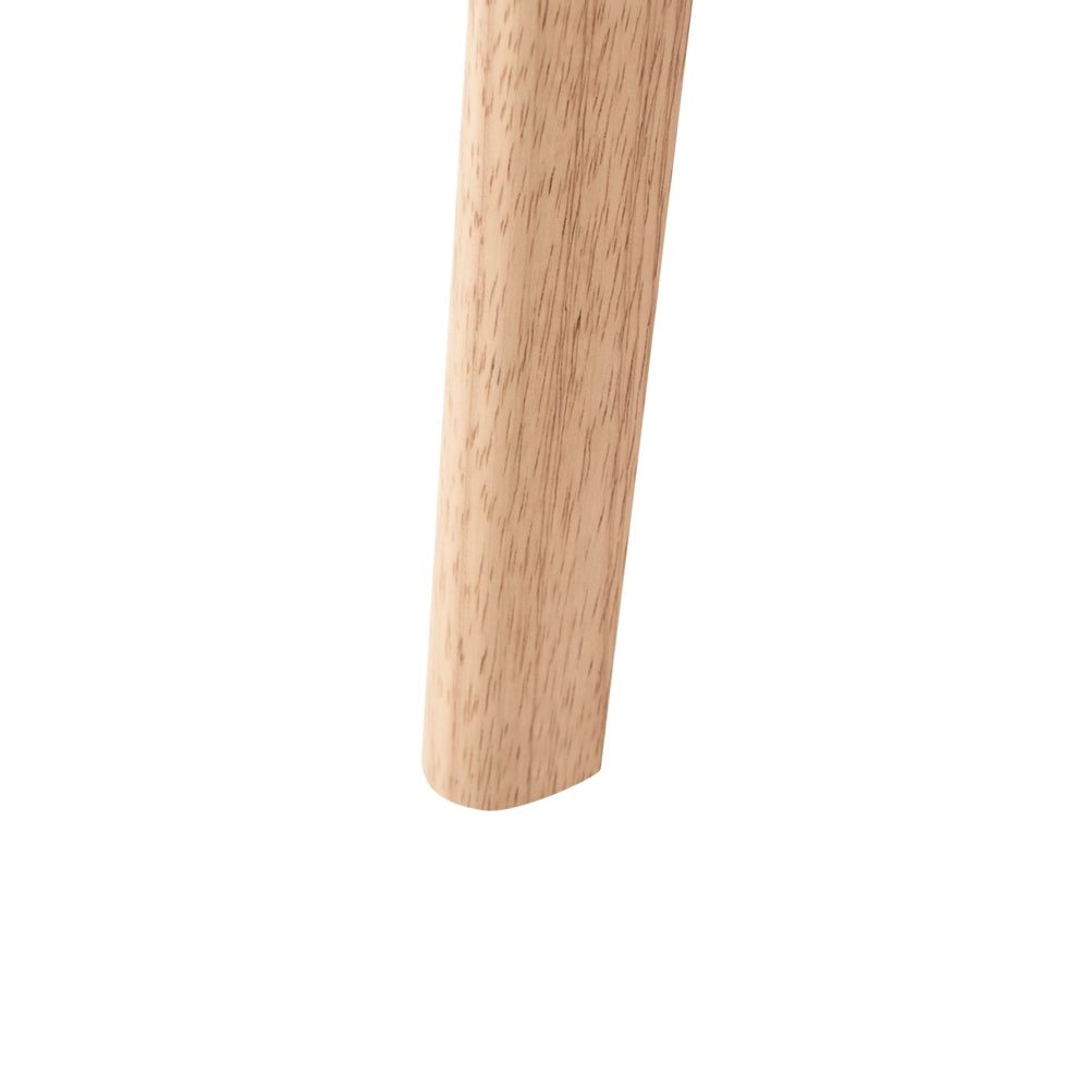 Set di 2 sedie da pranzo con struttura in legno di gomma marrone chiaro schienale in rattan senza braccioli design retrò