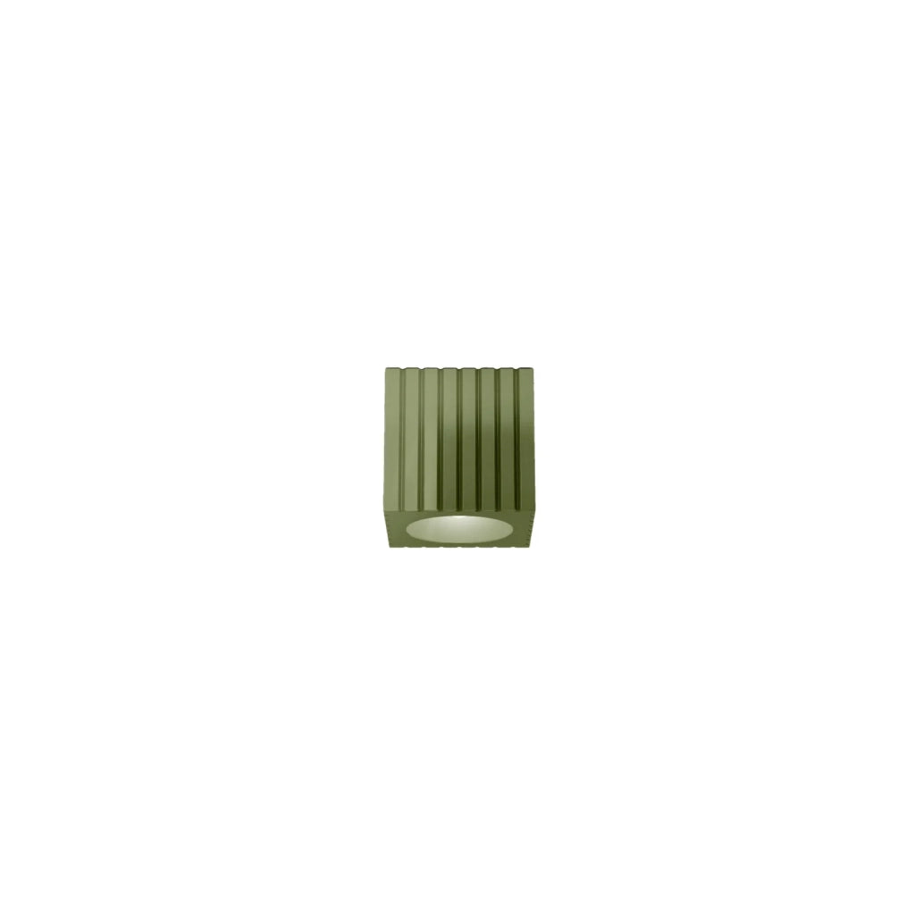 Plafoniera Vintage Metra Ceramica Verde Salvia 1 Luce E27