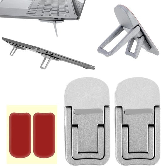 Mini Stand per Laptop Opvougbile - 2 Pezzi, Supporto per Tastiera Autoadesivo per Laptop Portatile