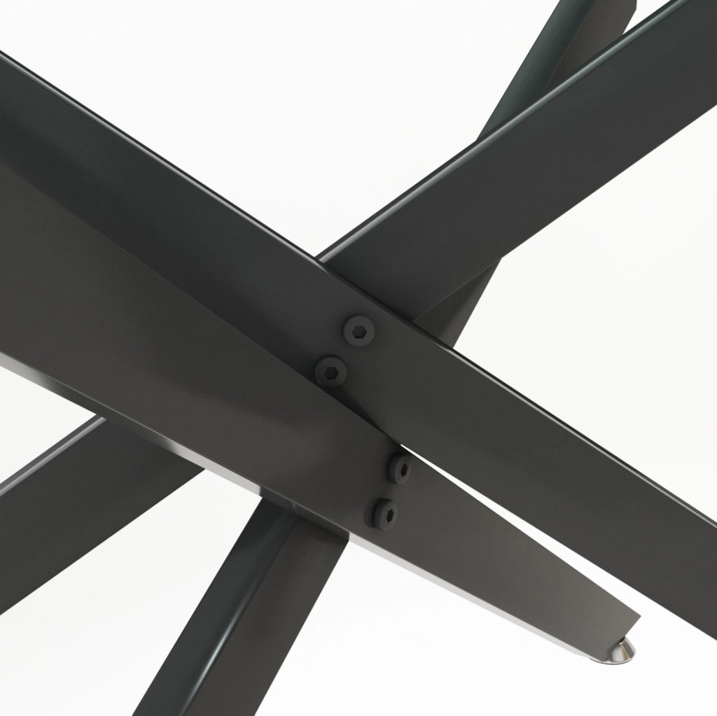 Tavolino da caffè 100x60x46 cm in vetro temperato con struttura in metallo nero