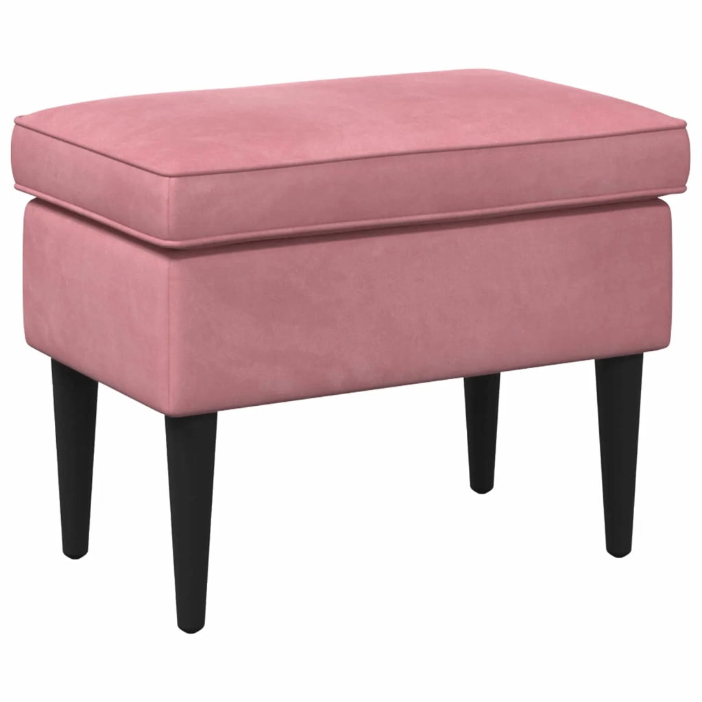 Poggiapiedi Rosa 55 x 35 x 41 cm Velluto 42029990