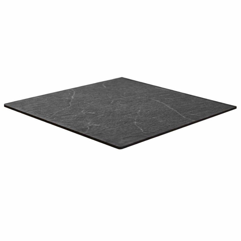 Top Tavolo Hpl Marmo Nero Tahiti Quadro cm 69x69x1