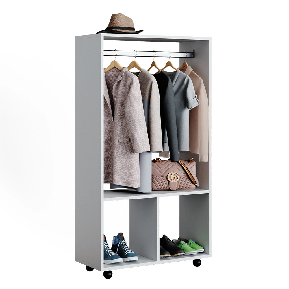 Vicco Armadio multifunzione Bianco 70 x 128 cm
