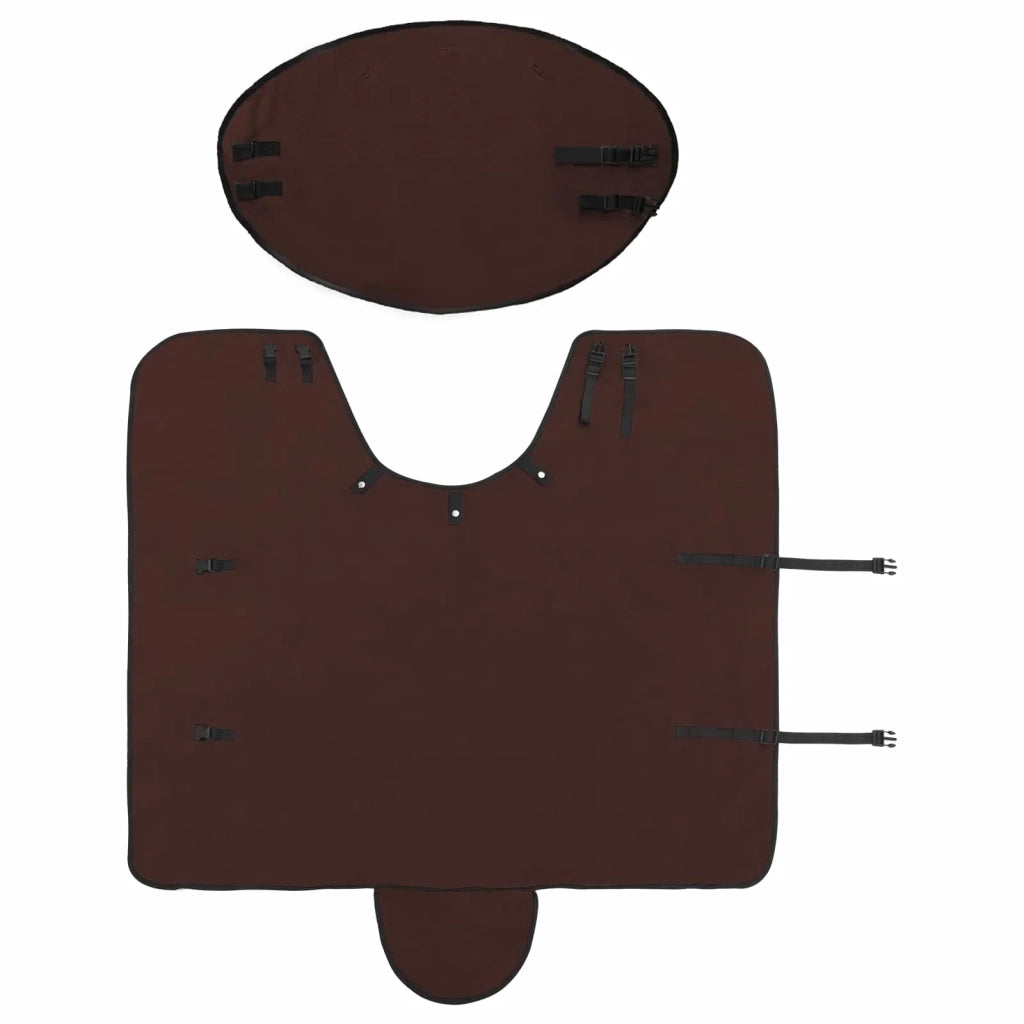 Coperta per Cavalli Marrone Scuro Completo 75 cm Poliestere CFW3655366
