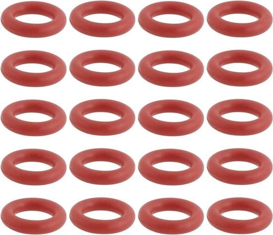 O-Ring 70A - anello di gomma silicona - durometer 70A - afdichtingsring - pacchetto - compatibile con termostato - rosso - 100 pezzi - adatto per EATC - 7x4x1,5 mm